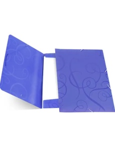 Mapa documente plastic, cu elastic, A4, albastru, FORPUS Barocco