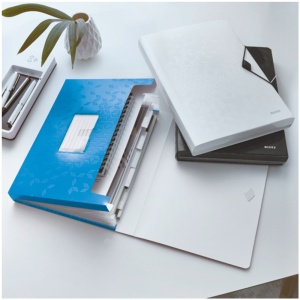 Mapa plastic cu elastic, 6 compartimente, A4, albastru, LEITZ WOW - Img 3