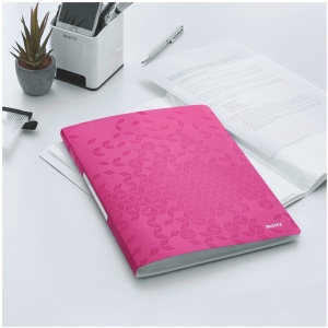 Mapa prezentare cu 20 folii, A4, roz, coperta flexibila, LEITZ WOW - Img 3