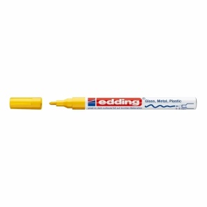 Marker cu vopsea, varf 1-2 mm, galben, EDDING 751