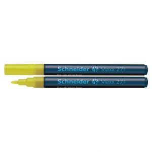 Marker cu vopsea, varf 1-2 mm, galben, SCHNEIDER Maxx 271
