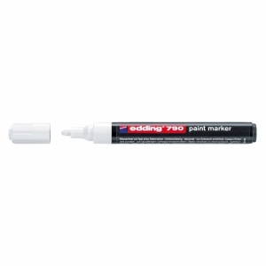 Marker cu vopsea, varf 2-3 mm, alb, EDDING 790
