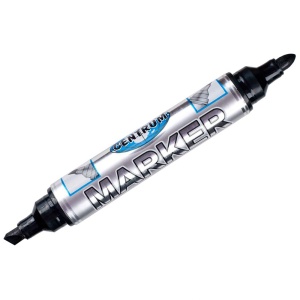 Marker permanent negru, cu 2 capete, CENTRUM - Img 2