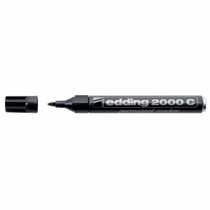 Marker permanent, varf 3 mm, negru, EDDING 2000 C
