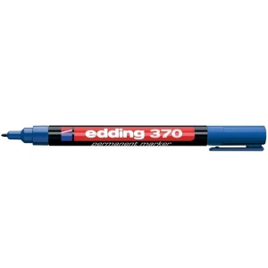 Marker permanent, varf rotund 1.0 mm, albastru, EDDING 370
