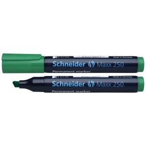Marker permanent, varf tesit 2-7 mm, verde, SCHNEIDER Maxx 250
