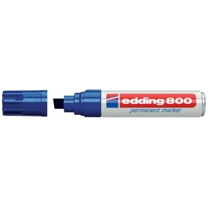Marker permanent, varf tesit 4-12 mm, albastru, EDDING 800