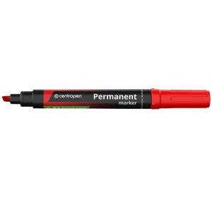 Marker permanent, varf tesit 4.6mm, rosu, CENTROPEN 8576