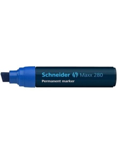 Marker permanent varf tesit, albastru, SCHNEIDER Maxx 280 - Img 3