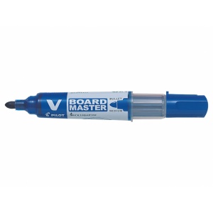 Marker tabla reincarcabil, varf rotund, albastru, Vboard PILOT