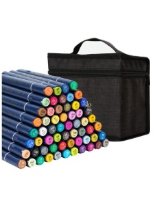 Markere sketching cu 2 capete 1 mm/6 mm, 60 buc/set, Finenolo DELI