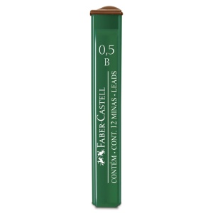 Mine creion mecanic Polymer 0,5 mm B, 12 buc/set, FABER-CASTELL