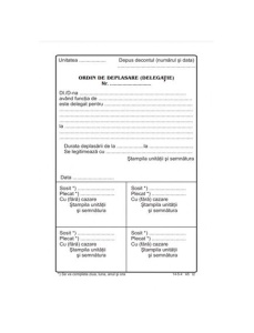 Ordin de deplasare A5, 100 file, 3 buc/set