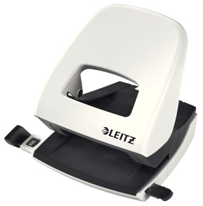 Perforator de birou, metalic, 30 coli, alb, LEITZ WOW 5008