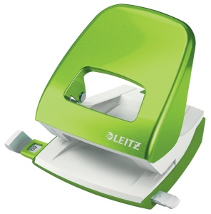 Perforator de birou, metalic, 30 coli, verde, LEITZ WOW 5008