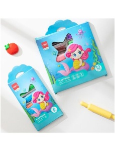 Plastilina 12 culori, 240 g, DELI EH718 - Img 4