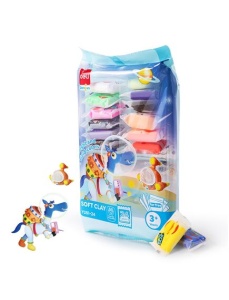 Plastilina modelatoare 24 culori/set, 144 g, Soft Clay DELI