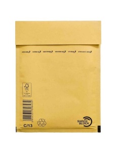 Plic antisoc C13, 150x215mm (interior), kraft, siliconic, 100 buc./cutie