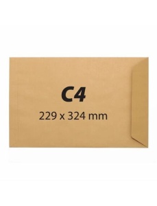 Plic C4 kraft siliconic 229 x 324 mm, 90 g/mp, 25 buc/set