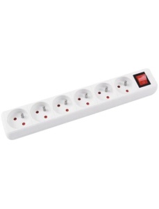 Prelungitor 6 prize, intrerupator, cablu 3 m, OFFICE PRODUCTS