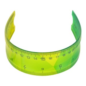 Rigla din plastic, 30 cm, flexibila, DELI 651 - Img 5