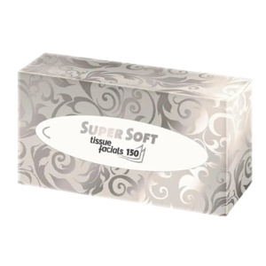 Servetele faciale albe, 2 straturi, 150 buc/cutie, WEPA Supersoft