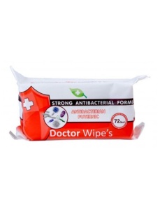 Servetele umede antibacteriene, 72 bucati/pachet, Doctor Wipe's