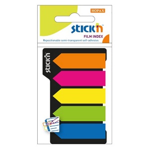 Stick index plastic tip sageata 12x42 mm, 5x25 file/set, STICK'N