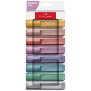 Textmarker FABER-CASTELL 1546 Metallic, 8 buc/set