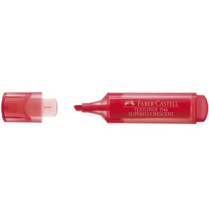 Textmarker super-fluorescent, varf 1-5 mm, rosu, 1546 FABER-CASTELL - Img 2