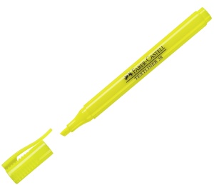 Textmarker, varf tesit 1-4 mm, galben, FABER-CASTELL 38 - Img 2