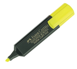 Textmarker, varf tesit 1-5 mm, galben, FABER-CASTELL 1548 - Img 3