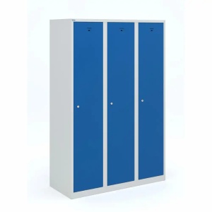 Vestiar metalic cu 3 usi, 120x50x180 cm, albastru, CEHA
