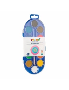 Acuarele 12 culori/set + pensula, 30 mm, Morocolor PRIMO