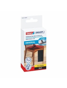 Banda adeziva cu arici 20 mm x 1 m, neagra, TESA Universal