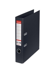 Biblioraft A4 carton reciclat, 5 cm, negru, ESSELTE NO. 1 Power