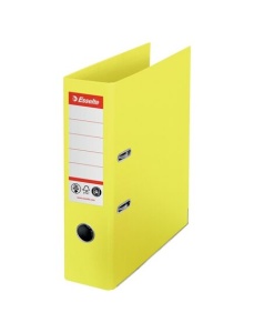Biblioraft A4 carton reciclat, 7.5 cm, galben, ESSELTE NO. 1 Power