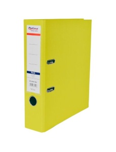 Biblioraft A4 plastifiat interior-exterior, 7.5 cm, galben, OPTIMA