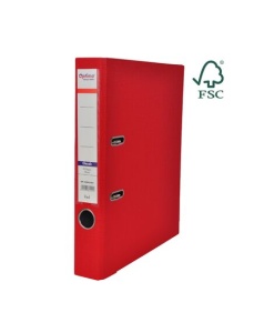 Biblioraft A4 plastifiat PP, 5 cm, rosu, OPTIMA Classic