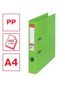 Biblioraft A4 plastifiat PP/PP, 5 cm, verde vivida, ESSELTE NO. 1 Power - Img 3