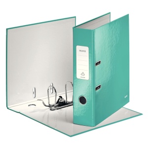 Biblioraft carton laminat, A4, 8 cm, turcoaz, LEITZ WOW 180 - Img 2