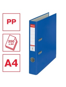 Biblioraft plastifiat, A4, 5 cm, albastru, ESSELTE Economy - Img 3
