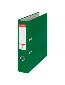 Biblioraft plastifiat, A4, 7.5 cm, verde, ESSELTE Economy