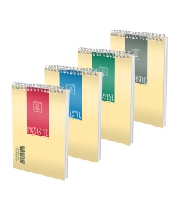 Blocnotes cu spira A7, 60 file, velin, PIGNA Style - Img 2
