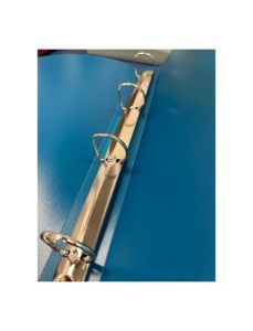 Caiet mecanic A4, 4 inele, 25 mm, coperti flexibile, albastru, OPTIMA - Img 2