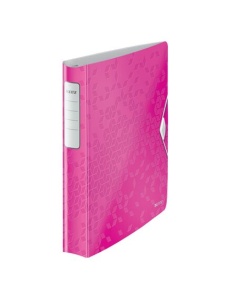 Caiet mecanic A4, 4 inele 30 mm, roz, Active WOW SoftClick LEITZ