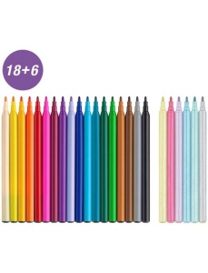Carioci 18+6 culori/set Unicorn FABER-CASTELL - Img 4
