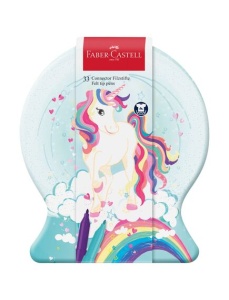 Carioci FABER-CASTELL Connector Unicorn, 33 culori/set