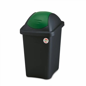 Cos pentru reciclare selectiva, 50 l, verde, Multipat