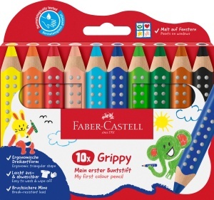 Creioane colorate Jumbo XXL FABER-CASTELL, 12 culori/set